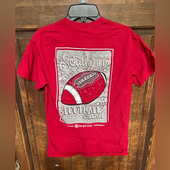 It’s a Girl Thing Southern Raised & Football Crazed Tee, size S, VEUC - Picture 2 of 4